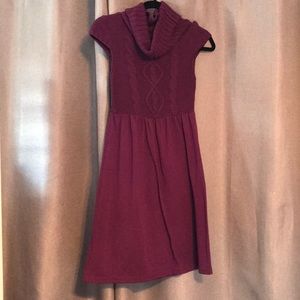 Purple sweater dress